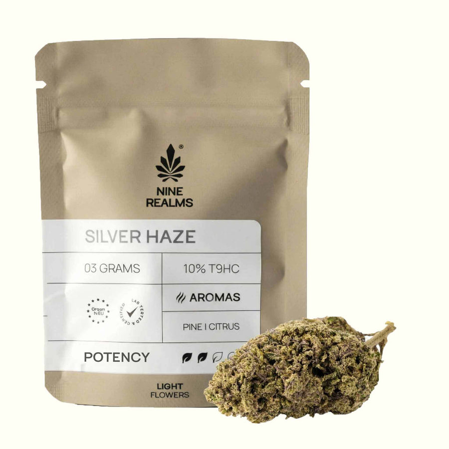 Nine Realms Silver Haze T9HC Flower 3grams with bud