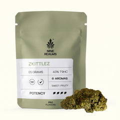 Nine Realms Zkittlez T9HC Blüten, 5g PRO-Beutel mit Zkittlez Bud